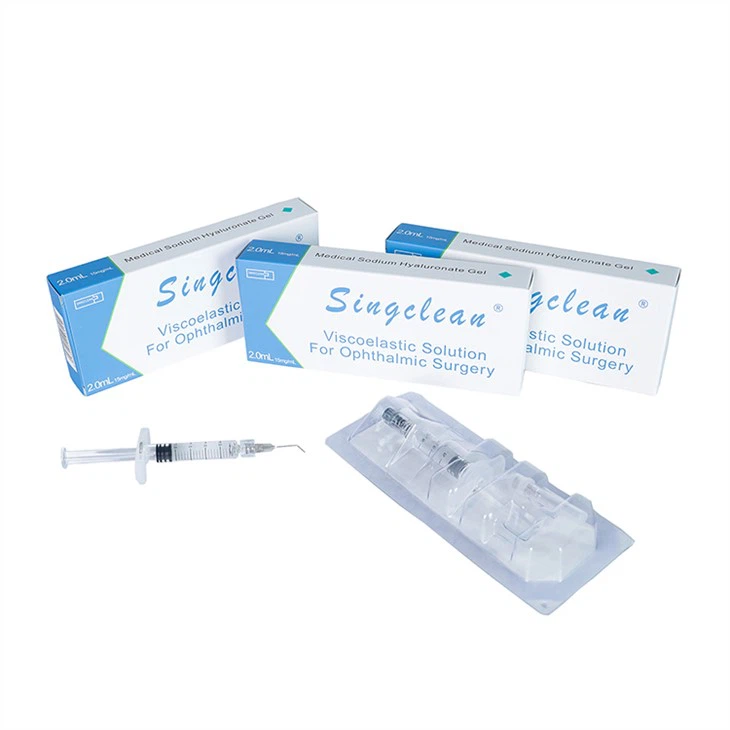 Gel de hialuronato viscoso single para cirugía oftálmica
